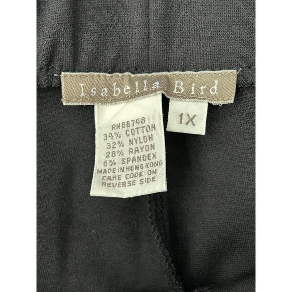 Isabella Bird Womens Black Pleated Stretch Pants SZ Extra Large - Picture 4 of 7